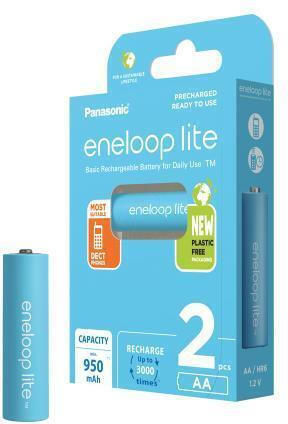 Panasonic Eneloop Lite Wiederaufladbare Batterien AA Ni-MH 950mAh 1.2V 2Stück