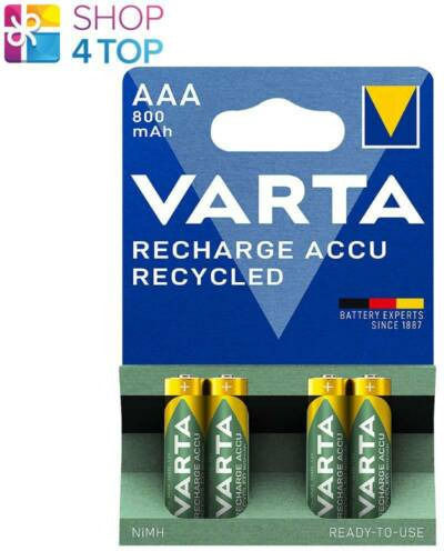 Varta Recharge Accu Recycled Επαναφορτιζόμενες Μπαταρίες AAA Ni-MH 800mAh 1.2V 4τμχ