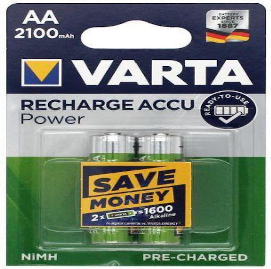 Varta Rechargeable Accu Презареждащи батерии AA Ni-MH 2100mAh 1.2V 2бр