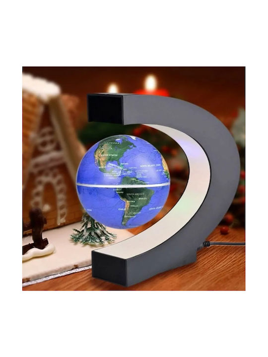 Floating Illuminated World Globe with Diameter 18cm and Height 17cm