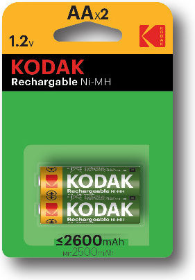 Kodak Rechargeable Battery AA Ni-MH 2600mAh 1.2V 2pcs