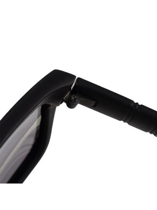 Trizand Men's Sunglasses with Black Plastic Frame and Black Polarized Lens 00021150