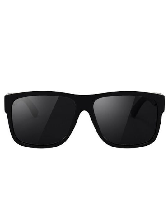 Trizand Men's Sunglasses with Black Plastic Frame and Black Polarized Lens 00021150