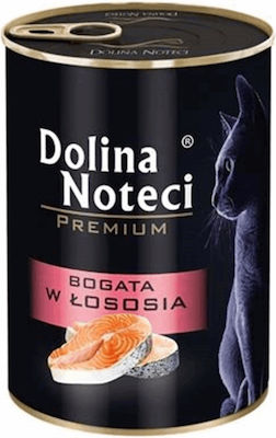 Dolina Noteci Premium Nasses Katzenfutter für Katze in Dose mit Lachs 400gr