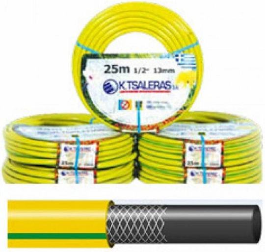 Tsaleras Hose Watering Yellow Plex 335012 1/2" 25m Yellow