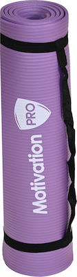 MotivationPro Yoga/Pilates Mat Purple with Carry Strap (183x61x1cm)