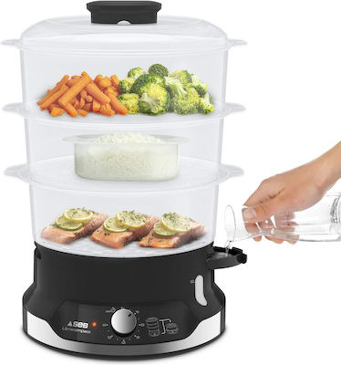 Seb VC204800 Food Steamer with 3 Steaming Decks 9lt