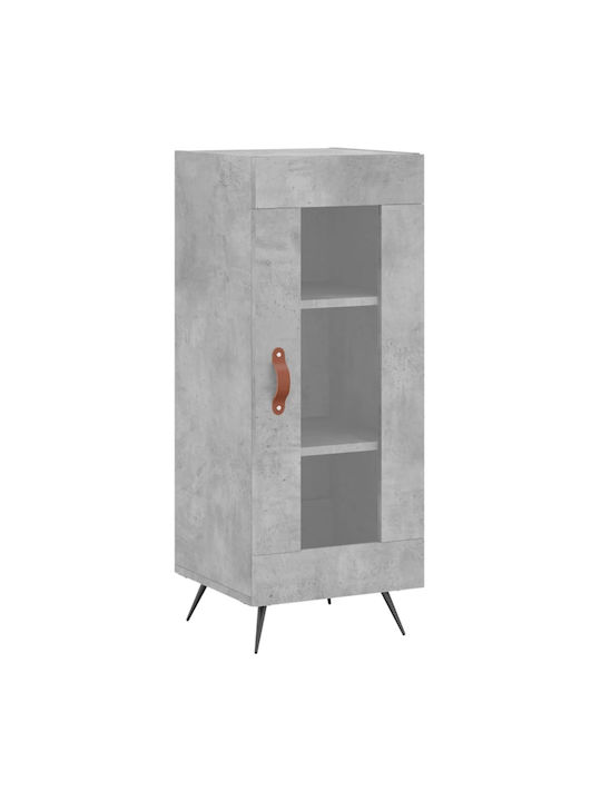 Wohnzimmer Vitrine aus Spanplatte mit Verglasung Graue 34.5x34x90cm