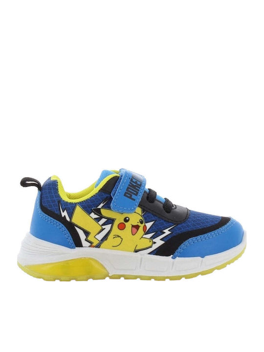 Παιδικά Sneakers με Σκρατς & Φωτάκια Μπλε