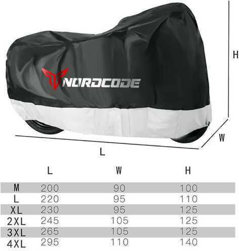 Nordcode Κουκούλα Μηχανής Αδιάβροχη Standard Plus XXXXL Μ295xΠ110xΥ140εκ.