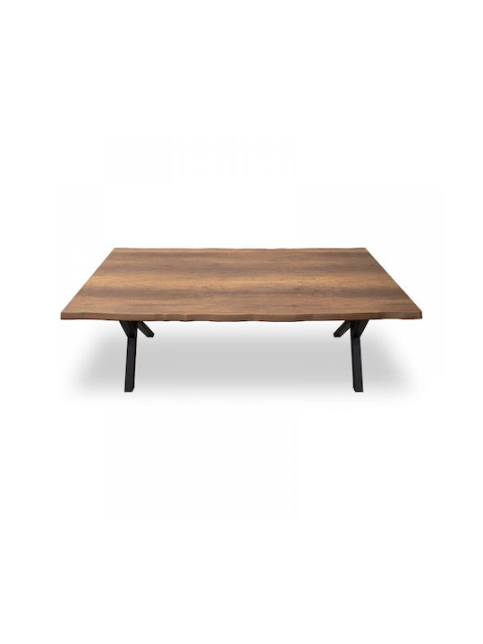 Krista Table Dining Room Wooden with Metal Frame Black 200x110x75cm