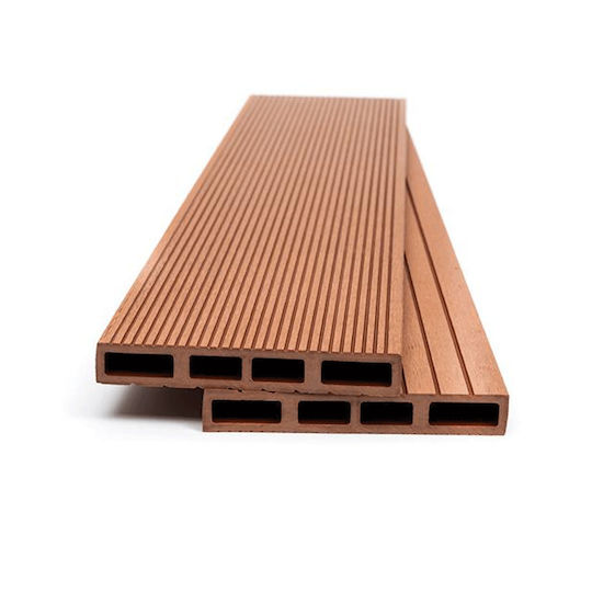 Newplan Umzäunung Deck für den Garten Hellbraun aus WPC 360x14x2cm 1Stück Brown