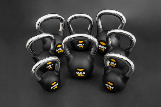 AMILA Kettlebell Rubber 12kg Black
