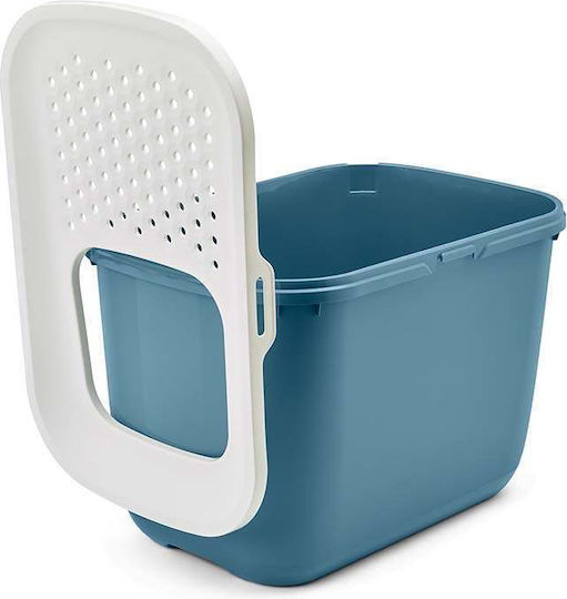 Savic Hop In Cat Toilet Closed Light Blue L58.5 x W39 x H39.5cm