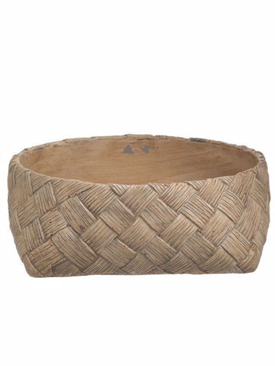 Inart Саксия Бетон Бежов 23x23x9εκ.