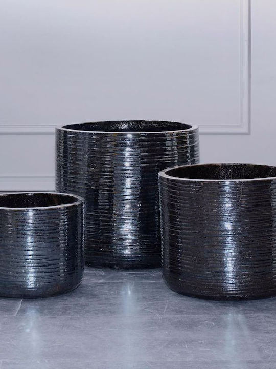 Supergreens Übertopf Keramik Silber 37x37x34εκ.