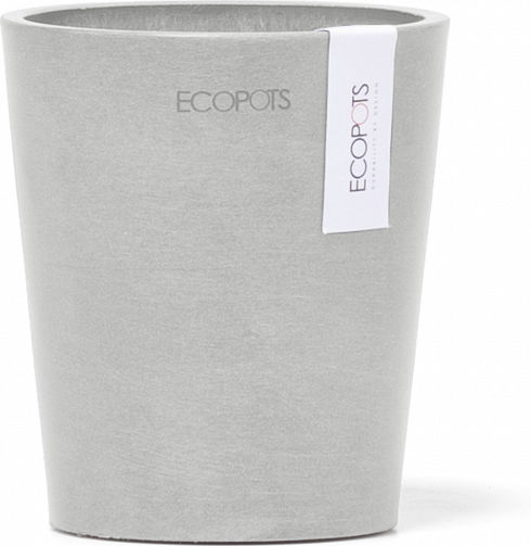 Ecopots Morinda Planter Plastic White with Stand 5x5cm.