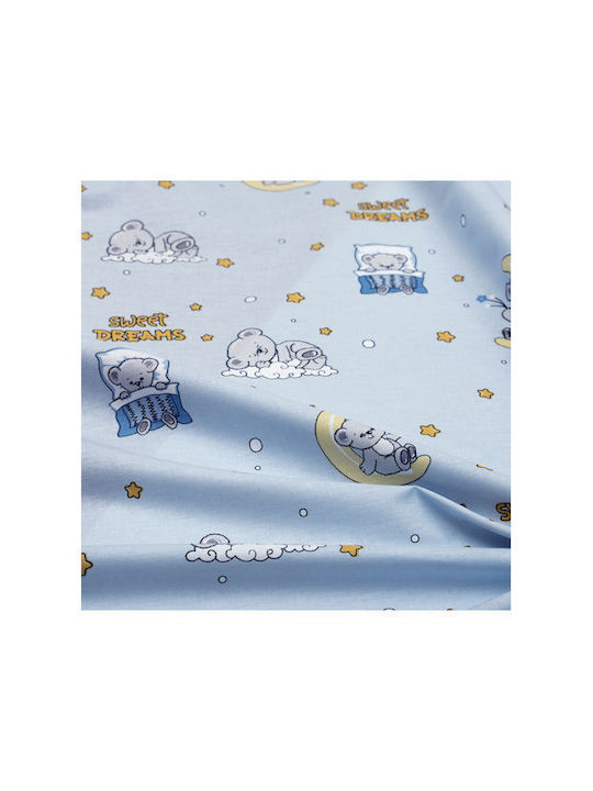 Dimcol Sweet Dreams 551 Cotton Swaddle Wrap Light Blue 80x80cm.