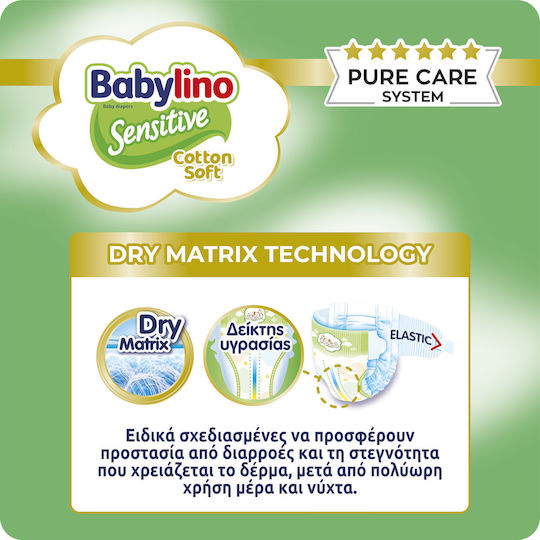 Babylino Tape Diapers Sensitive Cotton Soft No. 5 for 11-16kg 44pcs
