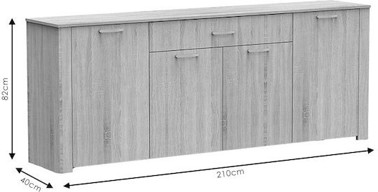 Мебели за съхранение Kinley дървен Венге 210x40x82см