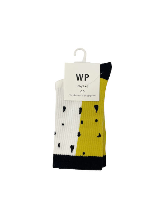 WP Patterned Socks White