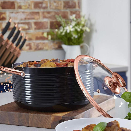 TnS Deep Pot made of Aluminum 26cm Black Bronze