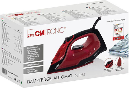 Clatronic DB 3752 Σίδερο Ατμού 2200W με Συνεχόμενη Παροχή 25gr/min