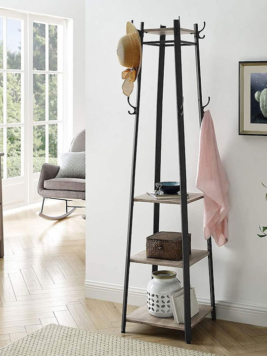 Vasagle Floor Garment Rack made of Metal Gray 43x43x180cm
