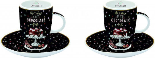 Marva Set Tassen Kaffee Hot Chocolate Set Tassen Kaffee 2 Stück