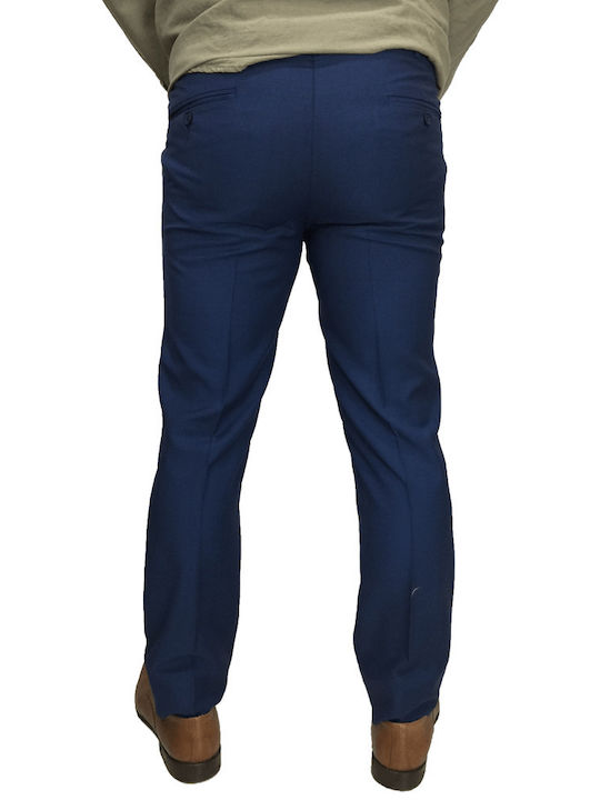 Tip Top Tailors Men's Trousers in Slim Fit Blue