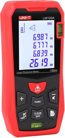 Uni-T Μέτρο Laser LM100A με Εύρος Μέτρησης 0.001m-100m