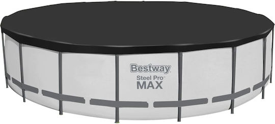 Bestway Flowclear Αντηλιακό Προστατευτικό Κάλυμμα Πισίνας Στρογγυλό Διαμέτρου 555εκ. Μαύρο