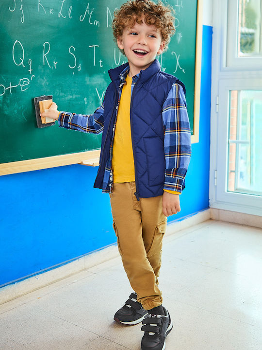 Kids' Cargo Fabric Pants Tabac Brown