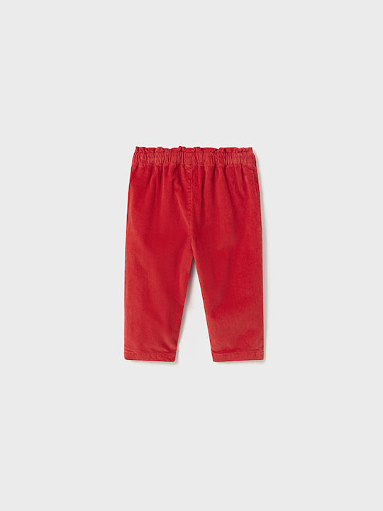 Mayoral Girls Corduroy Trouser Red