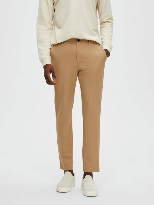 Ανδρικό Παντελόνι Slim Fit Καφέ