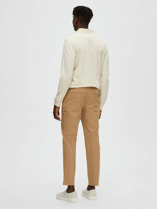 Selected Men's Trousers in Slim Fit Brown