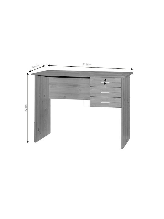 Schreibtisch Sophia Natural 116x57x72cm