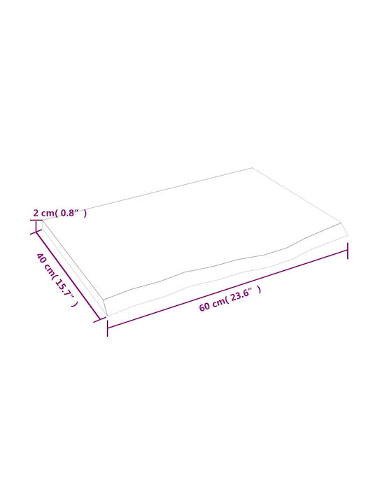 Wall Shelf Dark Grey 60x40x2cm