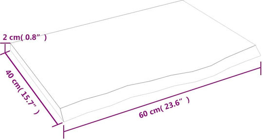Ράφι Σκούρο Γκρι 60x40x2εκ.