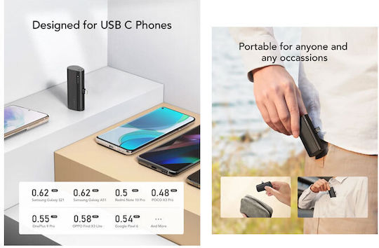 Veger V0556 Power Bank 5000mAh 20W με Θύρα USB-C Power Delivery Μαύρο