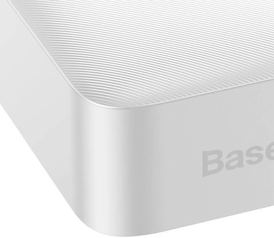 Baseus Bipow Overseas Edition Power Bank 20000mAh 20W με 2 Θύρες USB-A και Θύρα USB-C Λευκό
