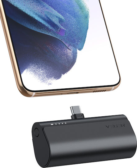 Veger V0556 Power Bank 5000mAh 20W με Θύρα USB-C Power Delivery Μαύρο