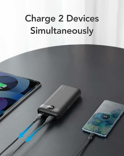 Veger VP2039 Power Bank 20000mAh 20W με 2 Θύρες USB-A και Θύρα USB-C Μαύρο