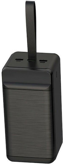 XO PR159 Power Bank 60000mAh 18W με 2 Θύρες USB-A και Θύρα USB-C Μαύρο