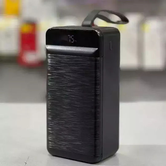 XO PR159 Power Bank 60000mAh 18W με 2 Θύρες USB-A και Θύρα USB-C Μαύρο