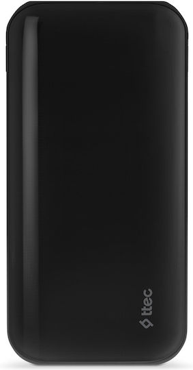 TTEC ReCharger Ultra Power Bank 30000mAh 10.5W with 2 USB-A Ports and USB-C Port Black