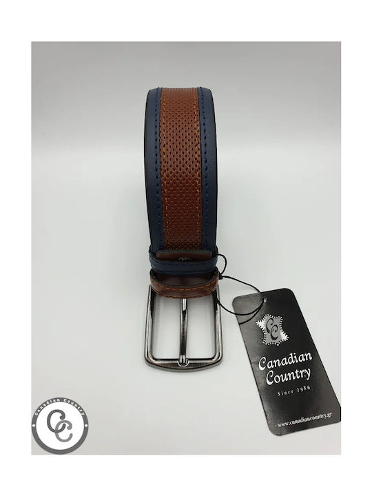Canadian Country Men's Leather Belt Blue