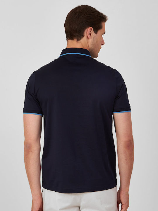 Kaiserhoff Herren Kurzarmshirt Polo Marineblau