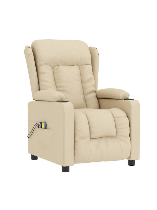 Πολυθρόνα Relax Massage με Υποπόδιο Μπεζ 72.5x96x99.5cm