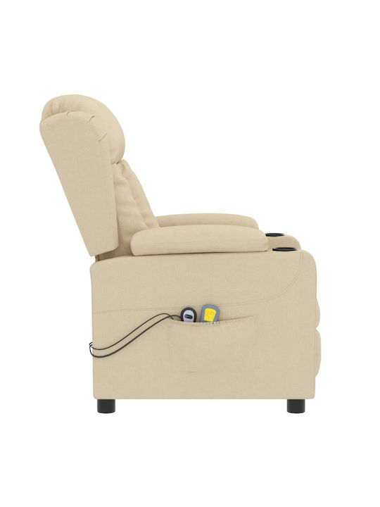 Πολυθρόνα Relax Massage με Υποπόδιο Μπεζ 72.5x96x99.5cm